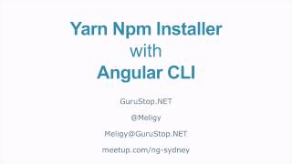 Angular 2 Using Yarn With Angular Cli Instead Of Npm Install