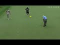 Angel Cabrera commands a 32-foot putt for birdie at The Greenbrier
