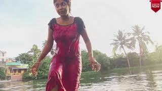 Hot girl bathing vlog in river with transparent dress #transperentboobs  #vairal