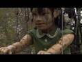 The little girl giant-playing in the park Video