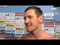 BCN2013: Cameron van der Burgh (RSA) Winner of Mens 50m Breaststroke