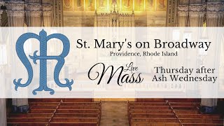 Low Mass of February 18, 2021: Thursday after Ash Wednesday