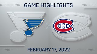 Nhl Highlights Blues Vs. Canadiens - Feb. 17, 2022