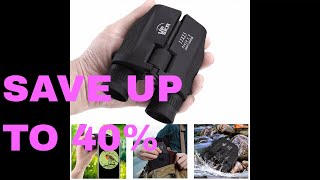Save Up To 40% Upskr 12X25 Compact Binoculars With Low Light Night Vision ...