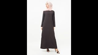 Deep Plum Collar Abaya