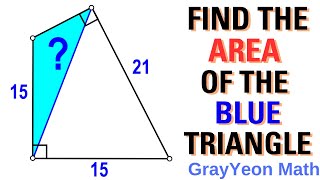 Find the area of the blue triangle Important Geometry skills explained #geometryskills #mathpuzzles