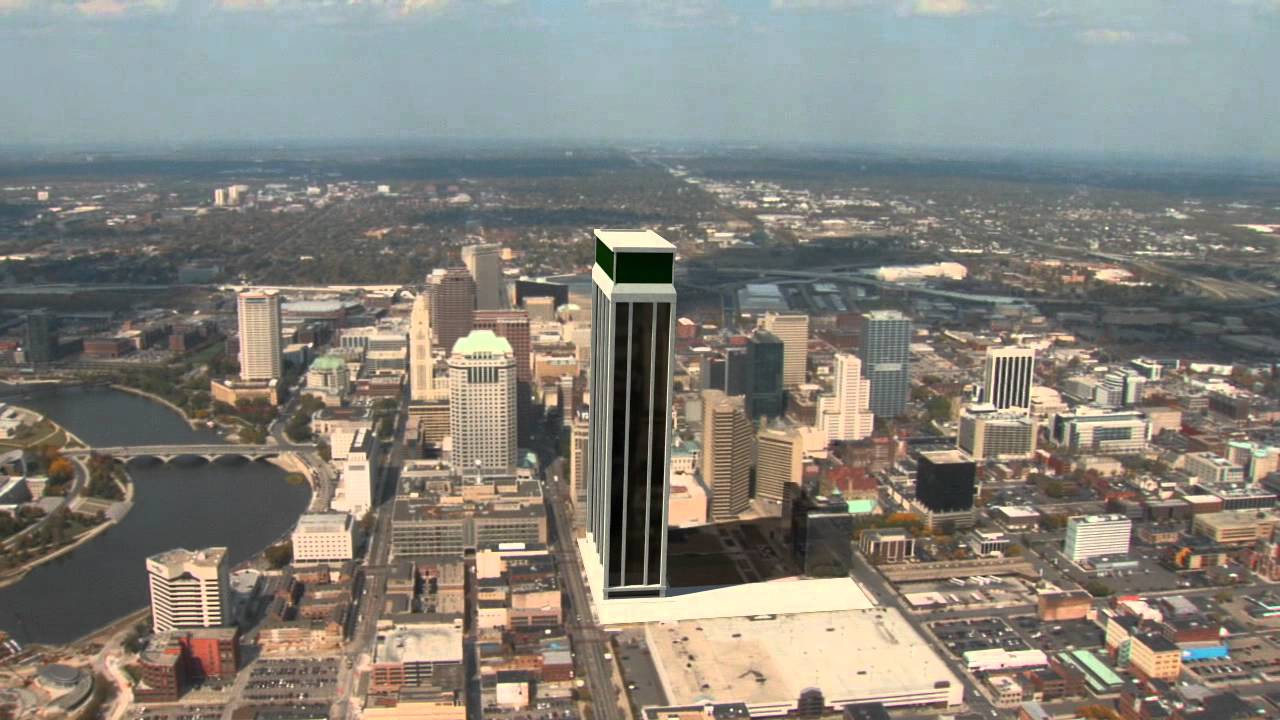 Fake Skyscraper in Columbus, Ohio - Aerial Video Composite - YouTube