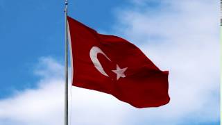 DALGALANAN TÜRK BAYRAĞI | Turkish flag isolated on sky waving | Türk Bayrağı hd