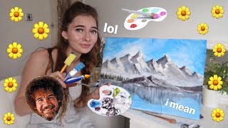 Following A Bob Ross Painting Tutorial Following A Bob Ross Painting Tutorial