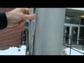 Flag Runners: Whitley County Columbia, Indiana Padlock Halyard System on Flagpole