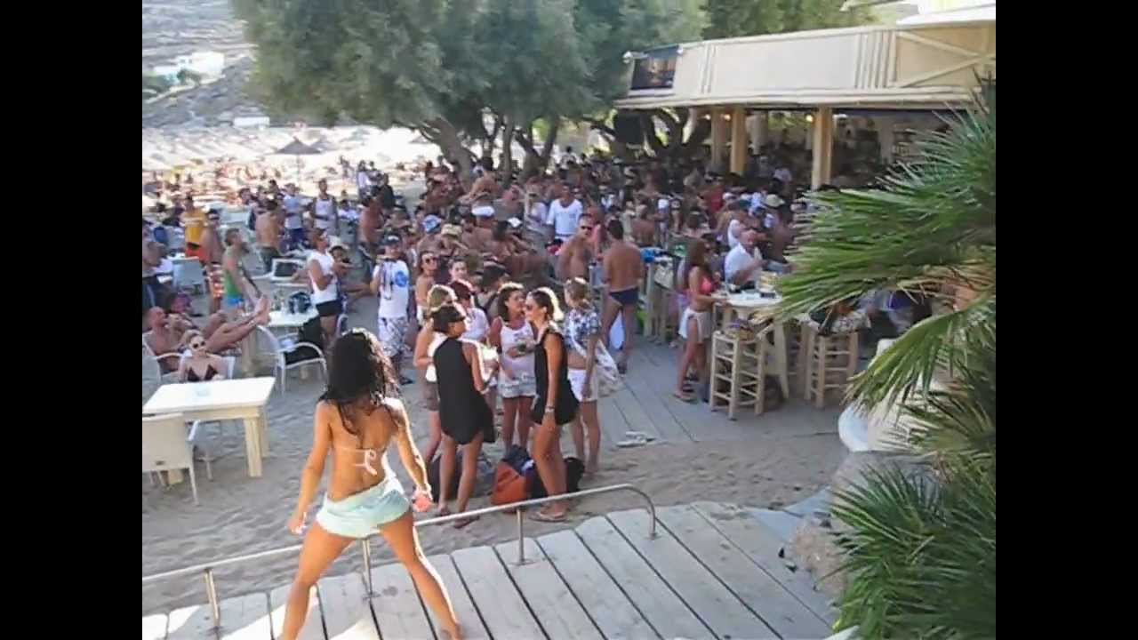 paradise beach mykonos greece