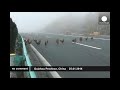 3,000 chickens run free after truck turns over in China - no comment