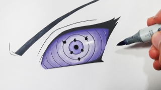 How To Draw The Rinnegan - Step By Step Tutorial