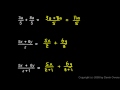 Algebra 1 2.09e - Splitting and Combining Fractions