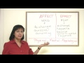 Confused Words - EFFECT & AFFECT