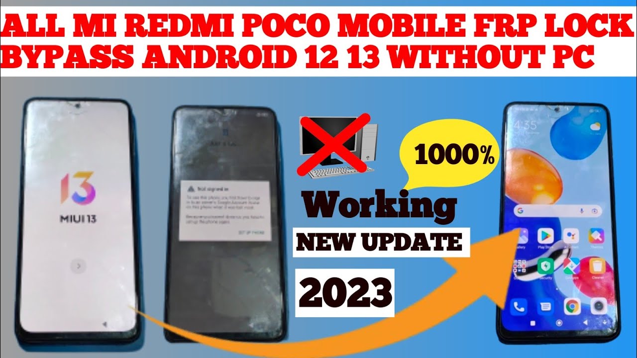 2023 MiUi 13 FRP Bypass | Android 12 /13 Frp Google Lock 2023 MiUi 13 FRP Bypass | Android 12 /13 Frp Google Lock