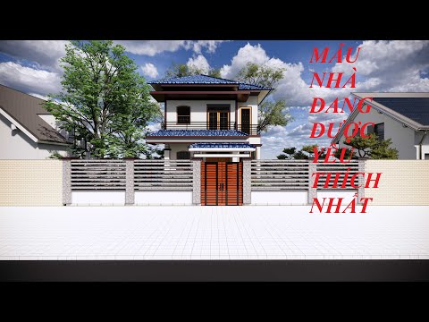 Mẫu nhà 2 tầng 8m x 20m mái Nhật được nhiều người yêu thích và xây dựng nhất hiện nay