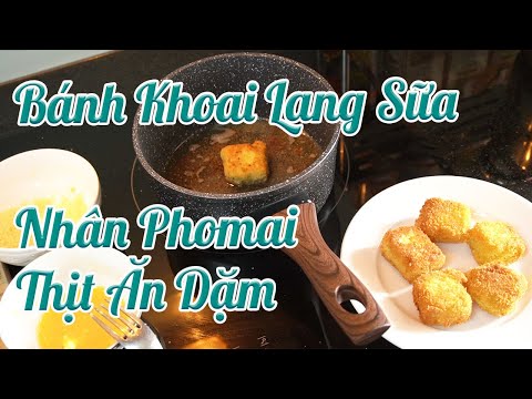 Cách làm bánh khoai lang nhân phô mai cho bé