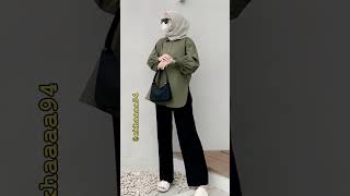 Ootd Hijab Warna Hijau Army