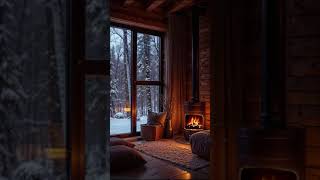 Just 5 Seconds Of Relax, Snow Fall, Winter, Healing, Ambiance, Sleep Aid, Cabin, Night, Cozy