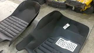 Toyota Fortuner 5D Custom Floor Mat With Trunk Mat Black- Model 2016-2017
