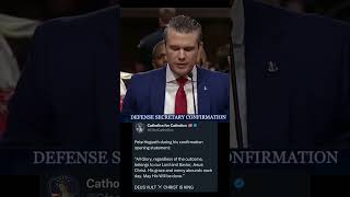 Pete Hegseths Opening Statement Glorifies God. Deus Vult Christ Is King