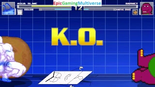 Mugen Matches Battles Fights Of Aqua Slime, Doodlebob, And The Annoying Orange