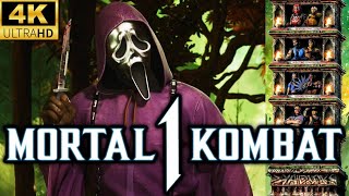 Mk1 Mastery Ghostface Klic Tower Gameplay Janet Cage As Kameo 4K 60 Fps Mortal Kombat 1