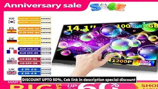 14.1 Inch Touch Screen Portable Monitor 100%Srgb 400Cdm2 Gaming Computer Expand Display F