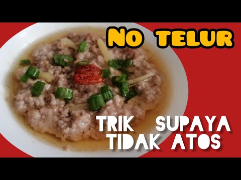 steam daging babi cincang tanpa telur di jamin super lembut//masakan hongkong sehari hari