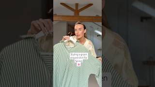 Styling A Striped Green Shirt For Spring - Every Day Outfit Inspo