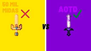 Why In My Opinion The Aotd Is Better Than The 50 Mil Midas Hypixel Skyblock