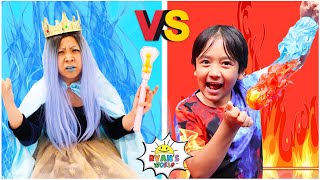 Hot Vs Cold Ryan and the Ice Queen The Movie 1 hr kids !!
