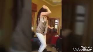 Hot Arab girl dance in party.