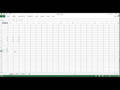 Các phép toán ma trận, định thức với Excel. Tính định thức