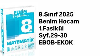 8.Sinif Beni̇m Hocam 1.Fasi̇kül S.29-30 Ebob-Ekok