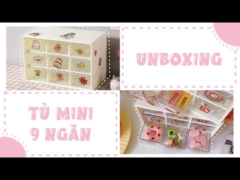 Unboxing tủ mini 9 ngăn|Moon Moon Circle 🌝