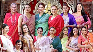 Uncut Kajol And Rani Mukherjee Durga Puja 2025 - Le, Priyanka, Jaya, Nysa, Bipasha, Rupali