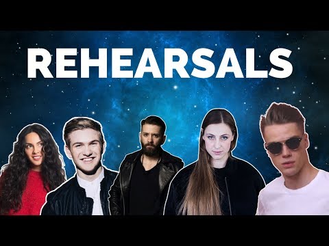 Eurovision 2018 Rehearsals - Azerbaijan, Iceland, Albania, Belgium & Czech Republic (Press Center)