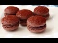Dark Chocolate Macarons - French Macaron Recipe - Meringue Cookies