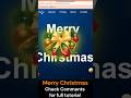 🎄 merry christmas 🎄 | html and css  #status #trending #shorts #top #viral #youtube #adventure