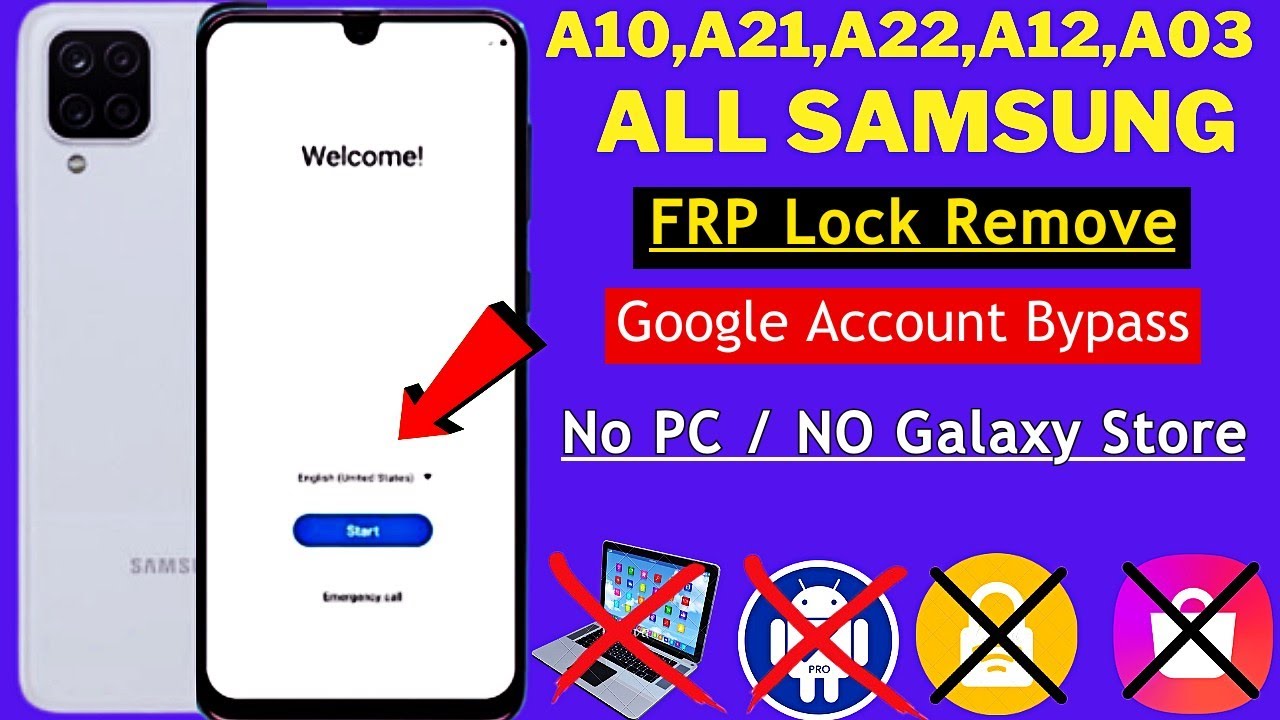Samsung A10,A21,A22,A12,A03 FRP Bypass | No Galaxy Samsung A10,A21,A22,A12,A03 FRP Bypass | No Galaxy
