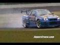 Drifting Nissan R34 Skyline