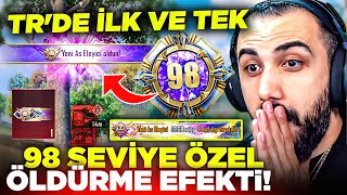 Trde İlk Hesabimi 98 Sevi̇ye Yaptim Ki̇msede Olmayan Öldürme Efekti̇ni̇ Aldim Pubg Mobile