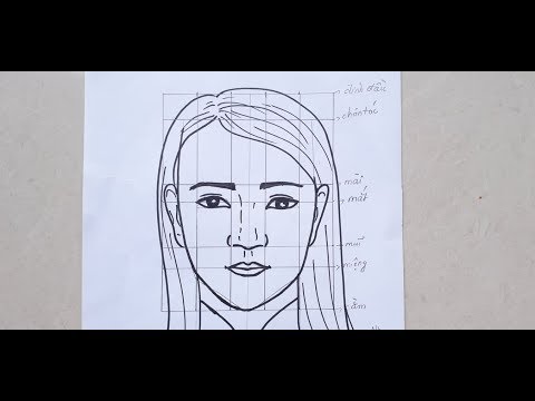 Cách vẽ chân dung nữ, vẽ mẹ, vẽ cô giáo, tỷ lệ khuông mặt nữ