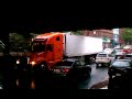 Bridge Destroys Truck Trailer, Truck Backs Up Into Another Car