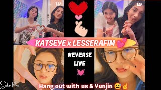 All Sub Katseye X Lesserafim Weverse Live 09.16.25 Surprise Hang Out With Us & Yunjin