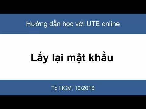 Lấy lại mật khẩu LMS