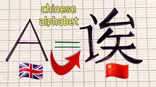 learn to write the chinese alphabet from A to Z for beginners/ English handwriti