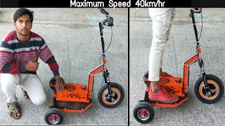 how to make 3 wheel electric scooter at home || DIY Creative Science